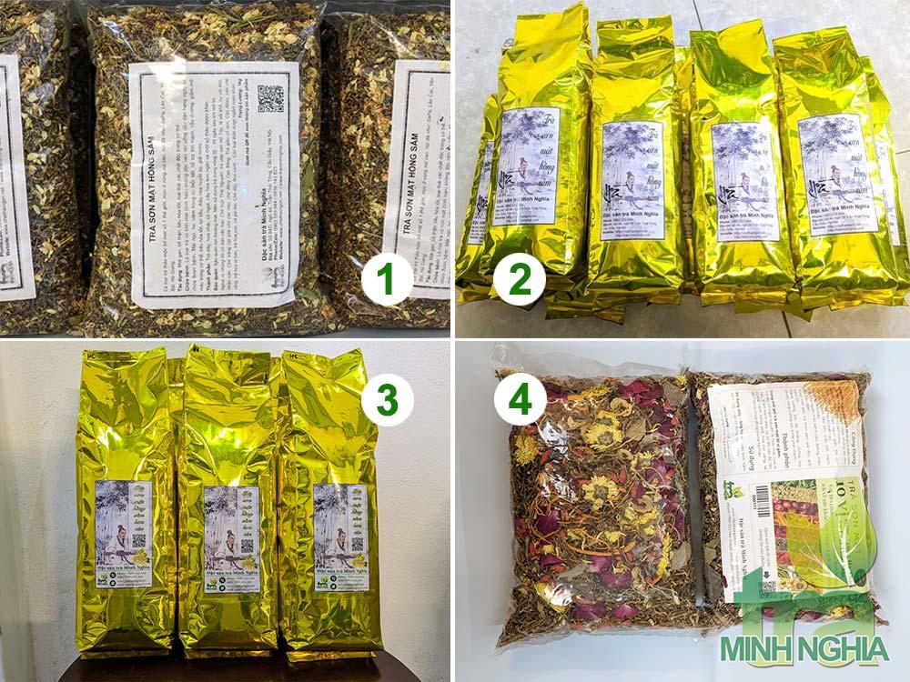 Trà sơn mật hồng sâm có những loại nào?