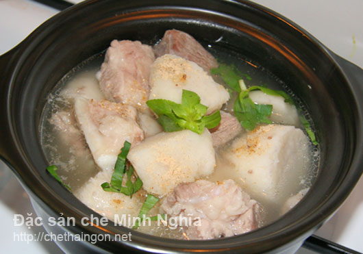 Một sô vị thuốc từ canh khoai sọ 