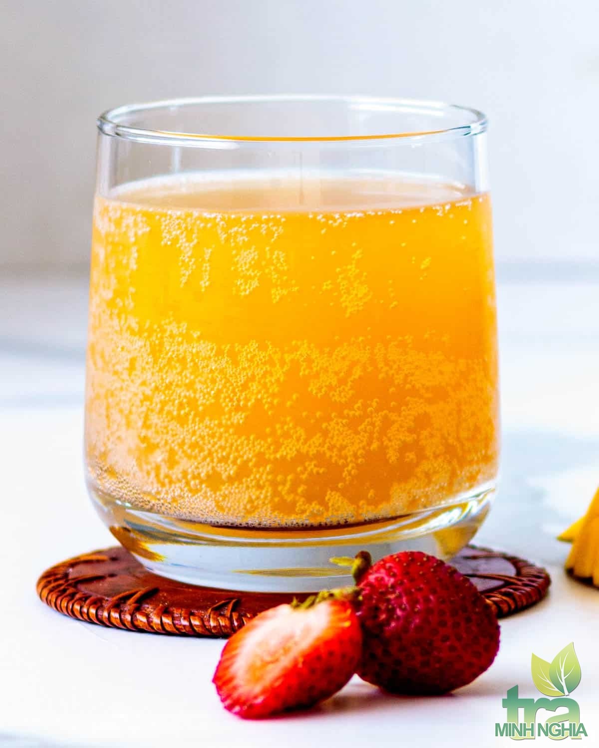 Khí ga xuất hiện sau quá trình lên men lần 2 kombucha với xoài