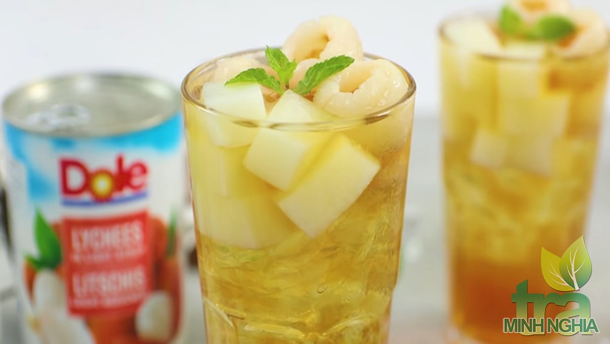 hướng dẫn làm hồng trà thạch vải