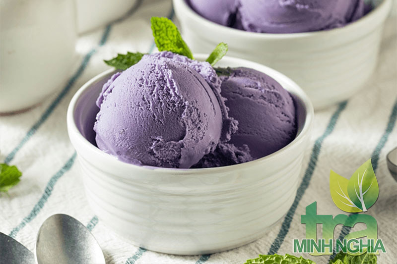Tự làm kem Ube Nhật Bản màu tím tại nhà