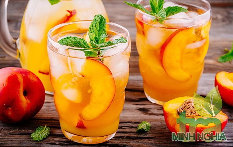 hướng dẫn làm trà đào đá không đường