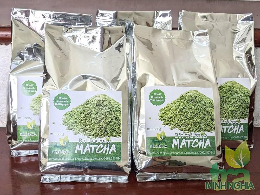 Bột trà xanh nguyên chất Thái Nguyên gói 500g