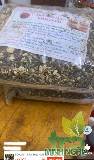 Trà sơn mật hồng sâm kém chất lượng