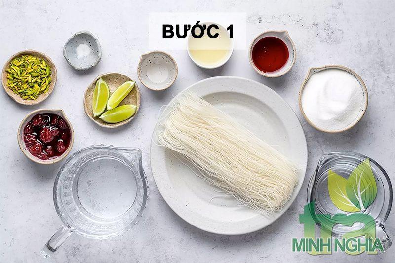 Hướng dẫn làm món tráng miệng Faloodeh bước 1