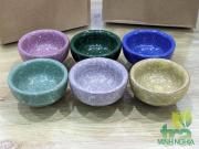 Bộ 6 chén sắc màu men rạn