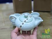Bộ ấm chén cá men ngọc