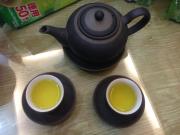 Nước pha của bột trà xanh túi lọc
