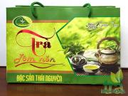 Túi xách giấy đựng trà loại 500g túi ngang