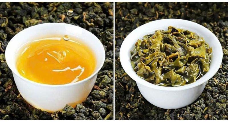 Trà OoLong Kim Tuyên có màu vàng óng hương thơm tự nhiên vin ngọt thanh