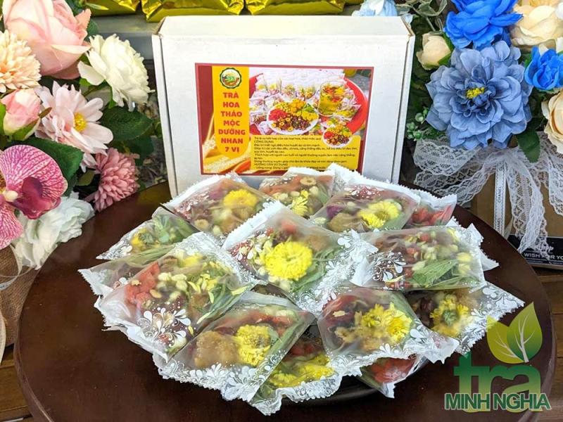 gói trà hoa thảo mộc dưỡng nhan 7 vị
