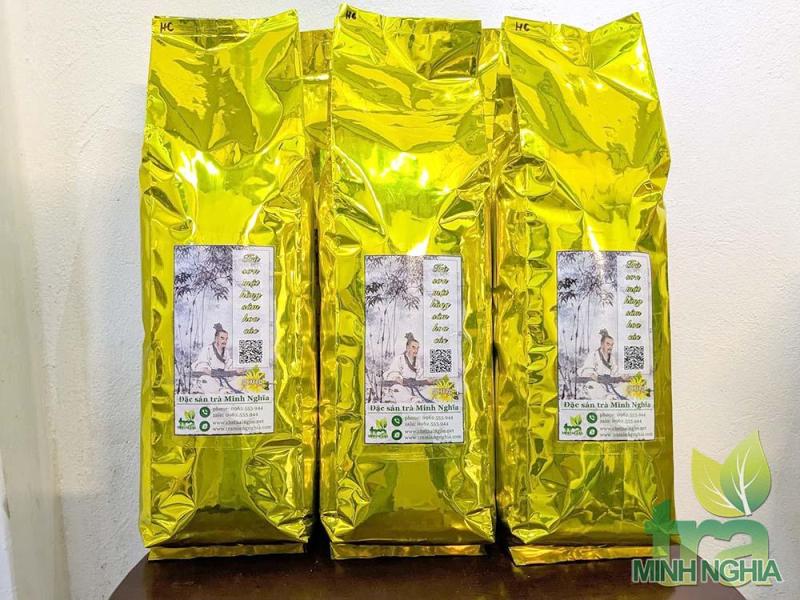 Trà Sơn Mật Hồng Sâm Hoa Cúc được đóng gói trọng lượng 500g