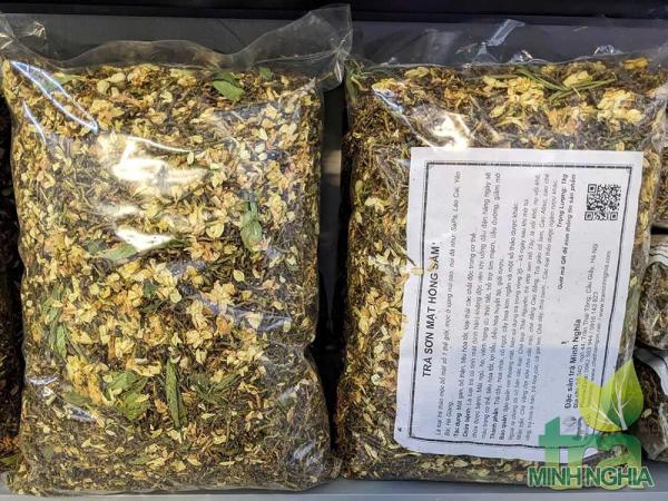 Trà sơn mật hồng sâm đóng túi nilon 1kg